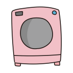 ピンクのドラム式洗濯機1