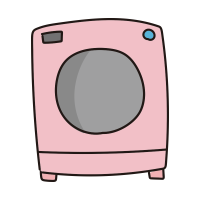 ピンクのドラム式洗濯機1