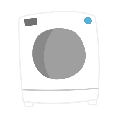 白いドラム式洗濯機2