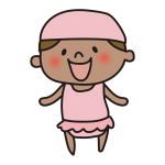 焼けた水着の子供（女の子1）