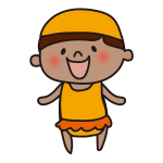 焼けた水着の子供（女の子2）