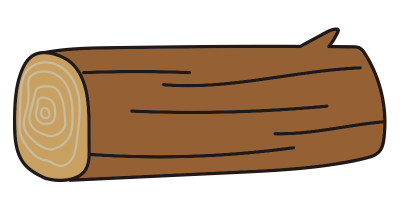 枝のある短い丸太1