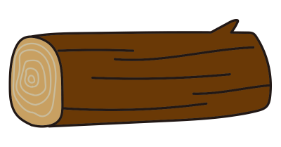 枝のある短い丸太2