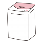 ピンクの縦型洗濯機1