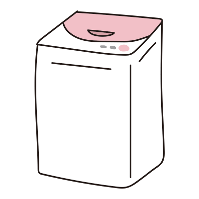 ピンクの縦型洗濯機1