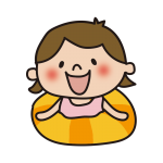 浮き輪と女の子