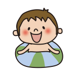 浮き輪と男の子