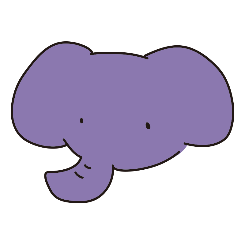 ゆるい紫のゾウ