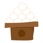 パペットを持っているお団子の保育士2の無料 フリー イラスト かわいい手描きの無料素材 てがきっず 保育園 小学校 介護施設にぴったりのフリー素材 イラスト