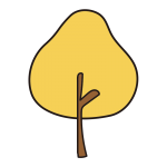 秋の木（黄）1