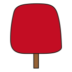 四角い秋の木（赤）1