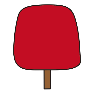 四角い秋の木（赤）1