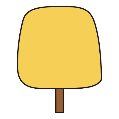 四角い秋の木（黄）1