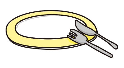 食べ終わった黄色いお皿