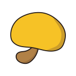 シンプルな黄色いキノコ1