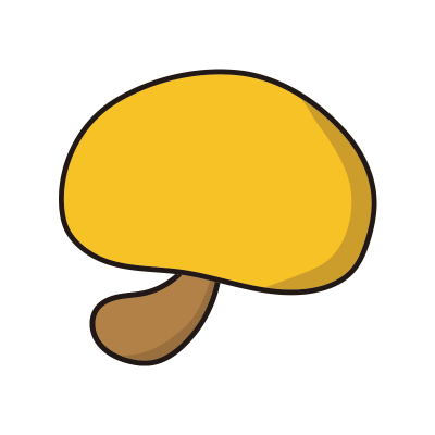シンプルな黄色いキノコ1
