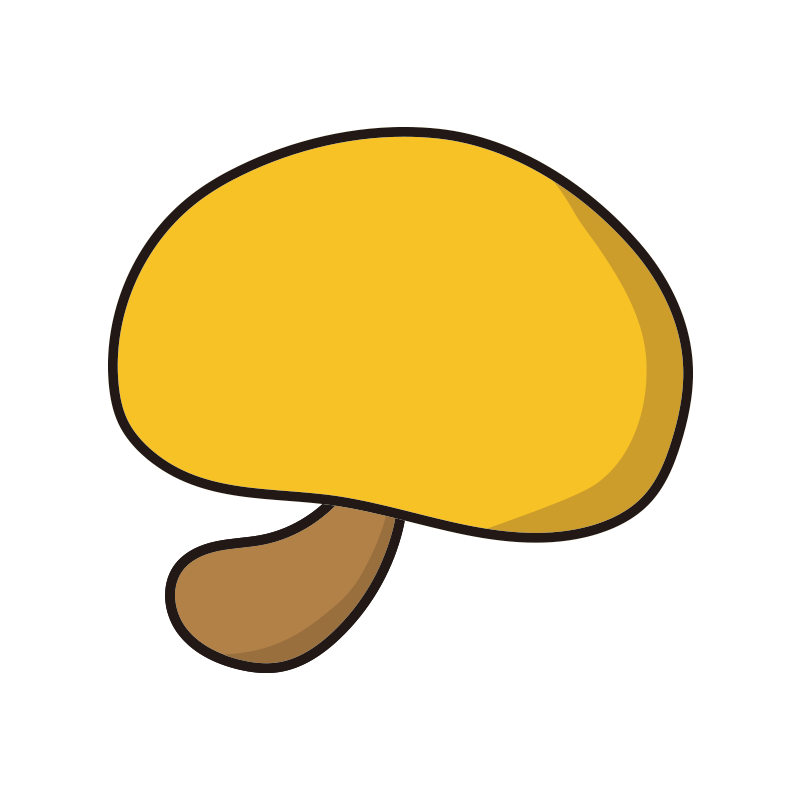シンプルな黄色いキノコ1