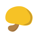 シンプルな黄色いキノコ2
