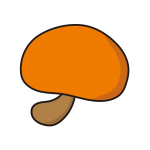 シンプルなオレンジのキノコ1