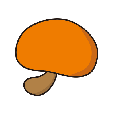シンプルなオレンジのキノコ1
