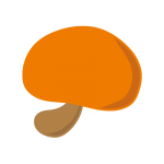 シンプルなオレンジのキノコ2