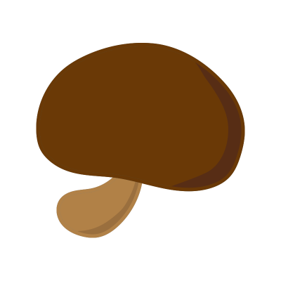 シンプルな茶色いキノコ2