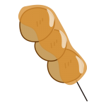 串に刺さったみたらし団子