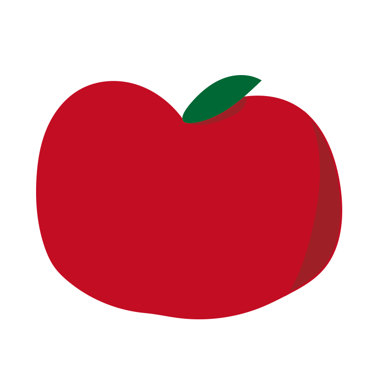りんご2の無料 フリー イラスト かわいい手描きの無料素材 てがきっず 保育園 小学校 介護施設にぴったりのフリー素材イラスト