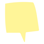 四角い吹き出し（黄）