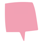 四角い吹き出し（ピンク）