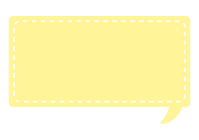 点線で囲んである吹き出し（黄）