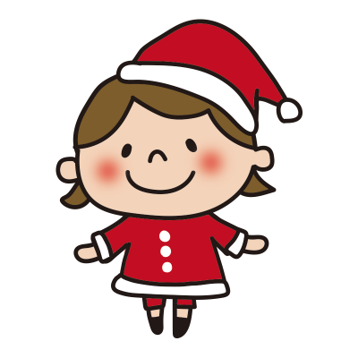 サンタの衣装を着た子供（女の子1）