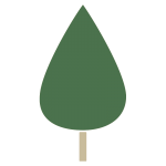 しずく型の木（緑）