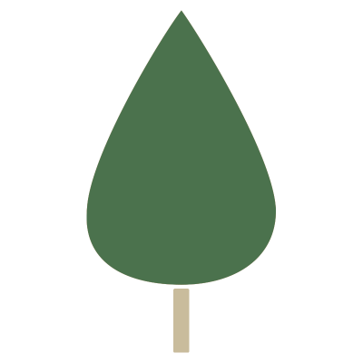 しずく型の木（緑）