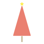 三角のツリー（赤）