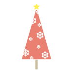 雪の結晶のツリー（赤）