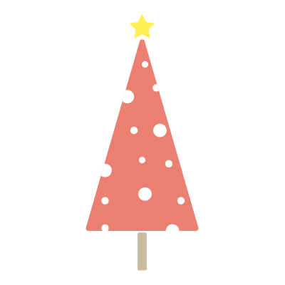 雪のツリー（赤）