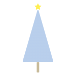 三角のツリー（青）