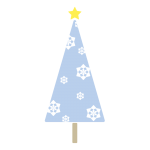 雪の結晶のツリー（青）
