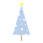 雪のツリー（青）