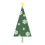 雪の結晶のツリー（緑）