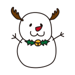 トナカイの雪だるま