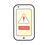エラーの画面のスマートフォン1