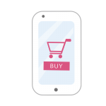 購入画面のスマートフォン2