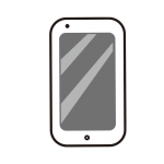 黒い画面のスマートフォン1