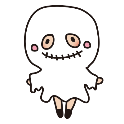 ハロウィンでおばけの仮装をした子供