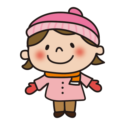 ニット帽をかぶる子供（女の子）