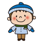 ニット帽をかぶる子供（男の子）