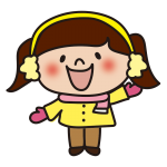 耳あてをする子供（女の子）