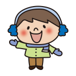 耳あてをする子供（男の子）